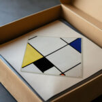 Lozenge Composition with Yellow Black Blue Red and Gray 1921 Piet Mondrian video mockup