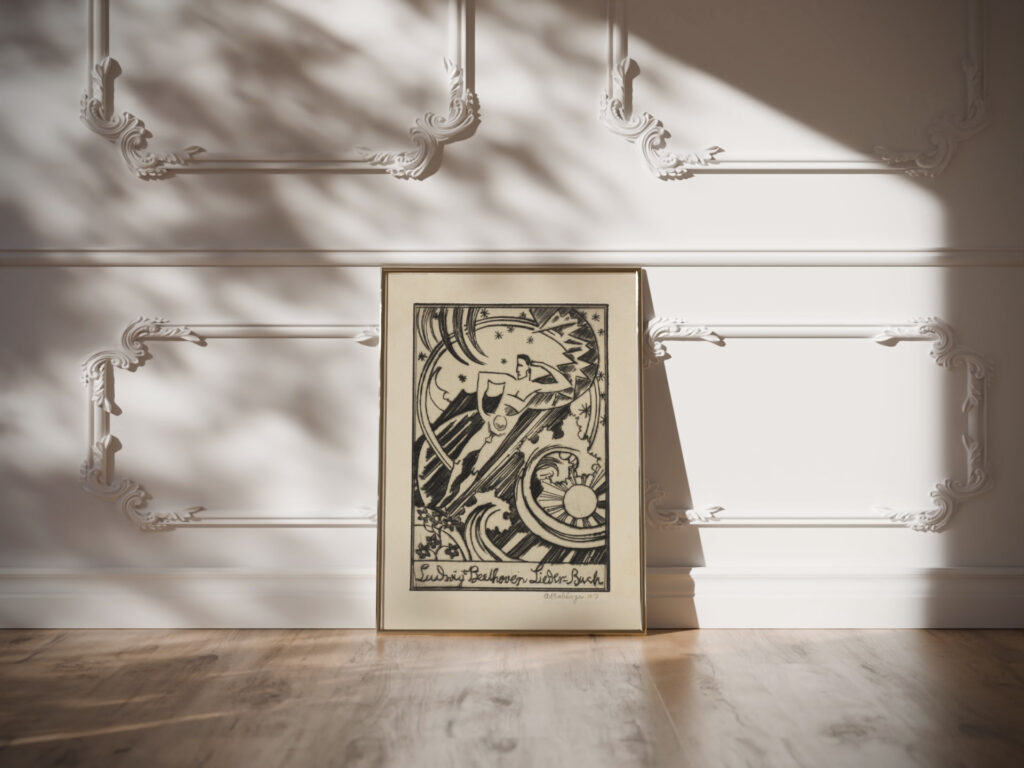 Ludwig van Beethoven Lieder Buch 1917 August Babberger video mockup