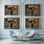 Lula and Alva Schon 1918 Charles Demuth framed posters mockup