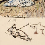 Luonnoksia varikuvaan Nuorukainen ja impi lavistettyina Akseli Gallen Kallela 8 mockup