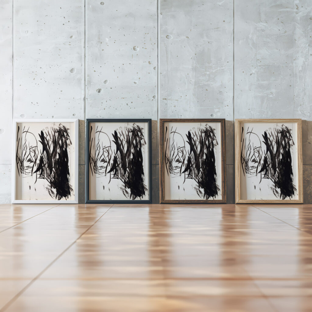Luonnos 1905 Magnus Enckell framed posters mockup