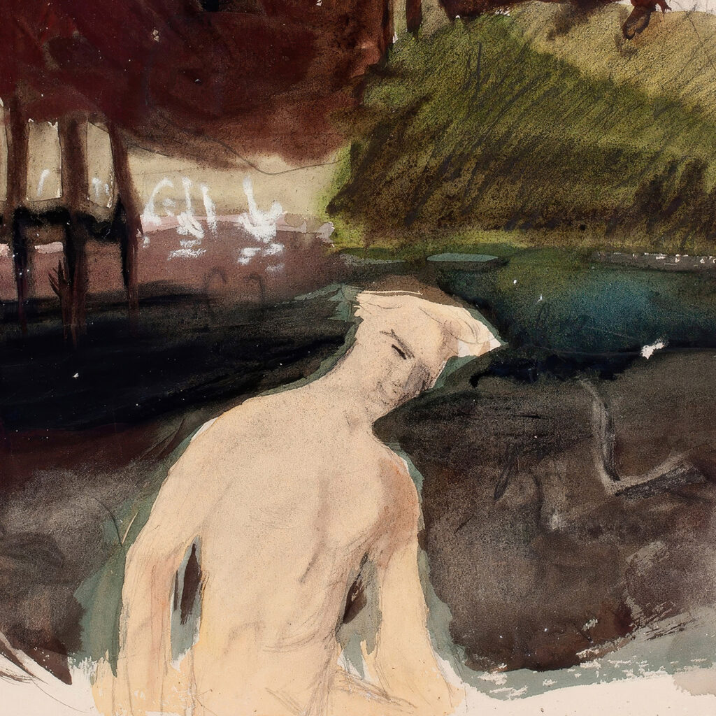 Luonnos maalaukseen Fantasia 1895 1894 1895 Magnus Enckell 8 mockup