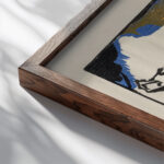 Lyrisches 1911 Wassily Kandinsky close up dark wood mockup