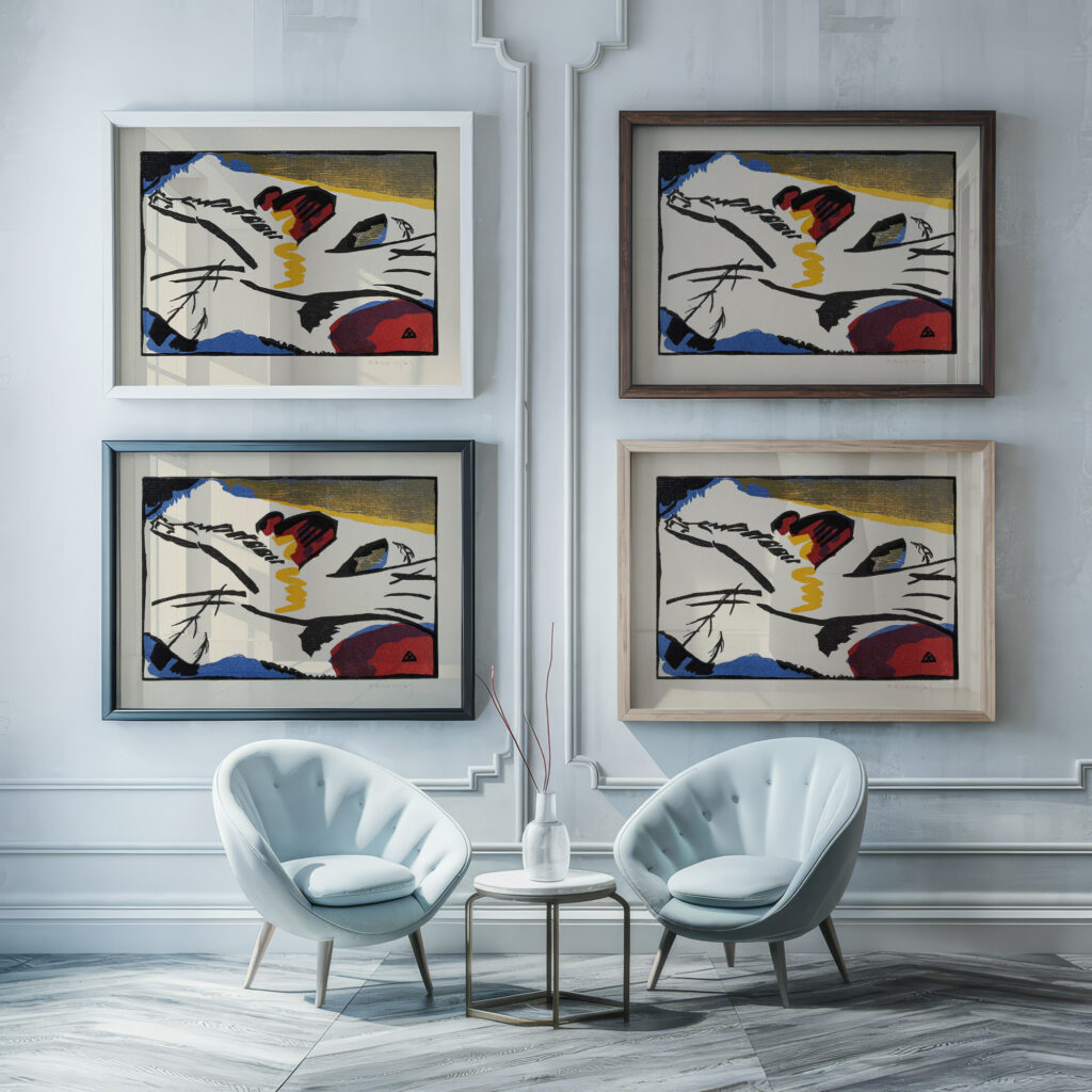 Lyrisches 1911 Wassily Kandinsky framed posters mockup