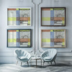 Maandblad Verf en Kunst van P.A. Regnault ontwerp in kleur 1931 Leo Gestel framed posters mockup