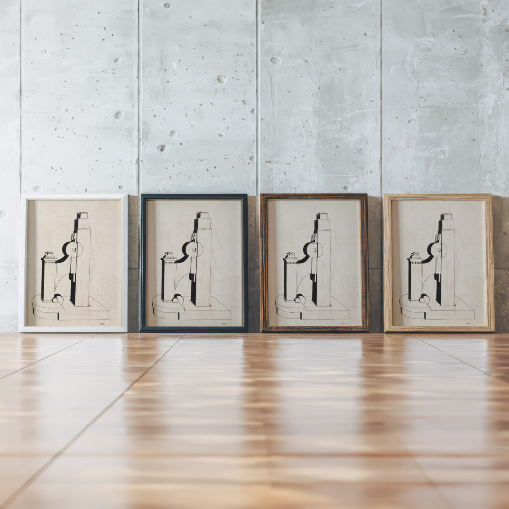 Machine Form 1920 John Henry Bradley Storrs framed posters mockup