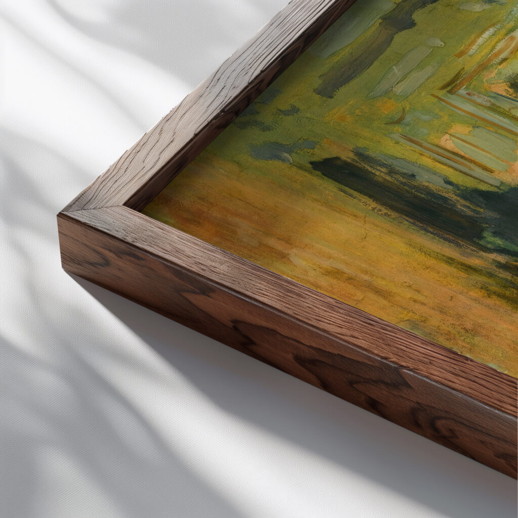 Madame Hessel Chez La Modiste circa 1903 Edouard Vuillard close up dark wood mockup