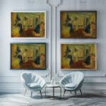 Madame Hessel Chez La Modiste circa 1903 Edouard Vuillard framed posters mockup