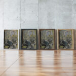 Madame Vuillard cousant a cote de la fenetre circa 1910 Edouard Vuillard framed posters mockup