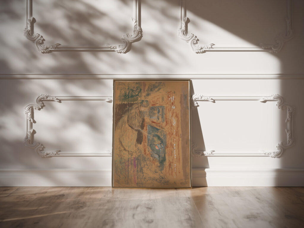 Madame Vuillard devant la cheminee circa 1918 Edouard Vuillard video mockup
