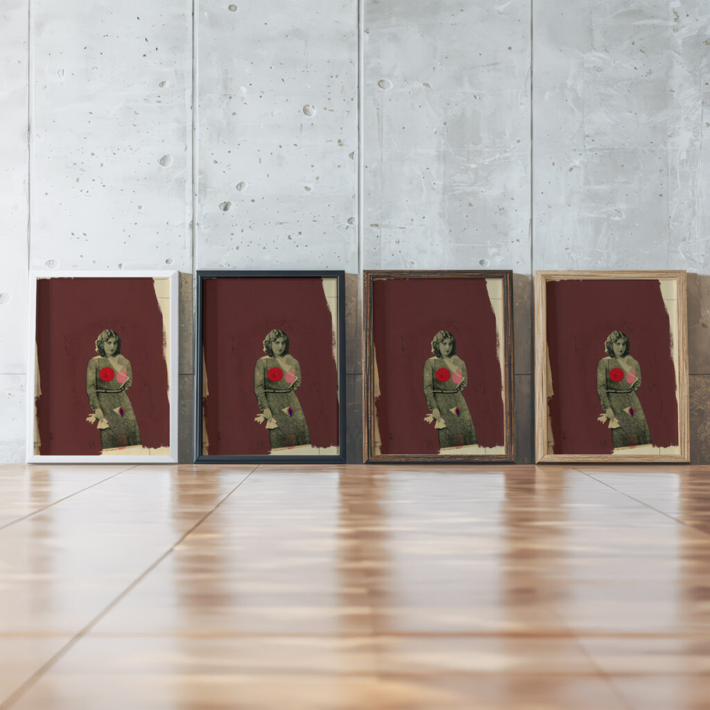 Madchen 1942 Karl Wiener framed posters mockup