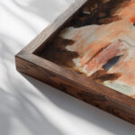 Madchen Brustbild Sonia Gramatte 1922 Walter Gramatte close up dark wood mockup