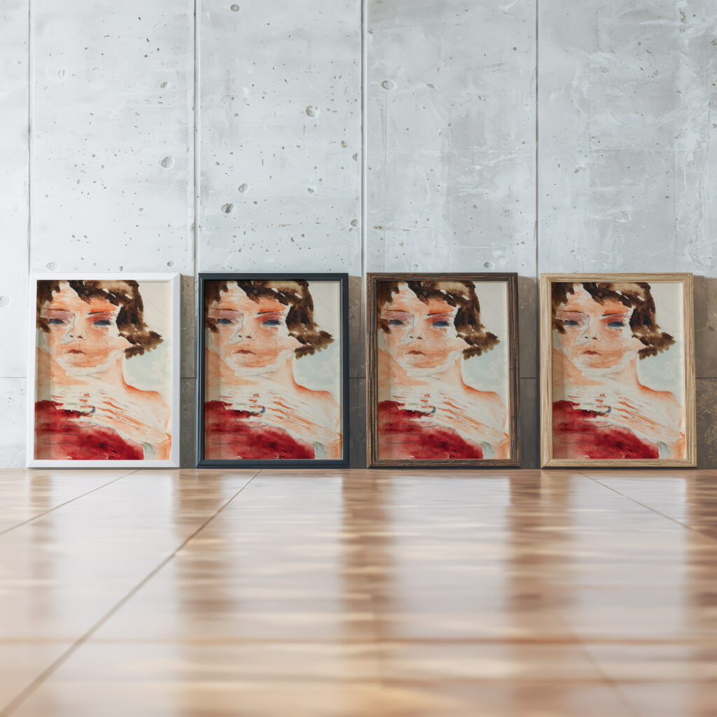 Madchen Brustbild Sonia Gramatte 1922 Walter Gramatte framed posters mockup