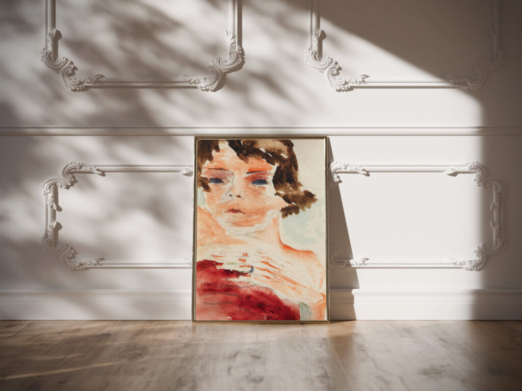 Madchen Brustbild Sonia Gramatte 1922 Walter Gramatte video mockup