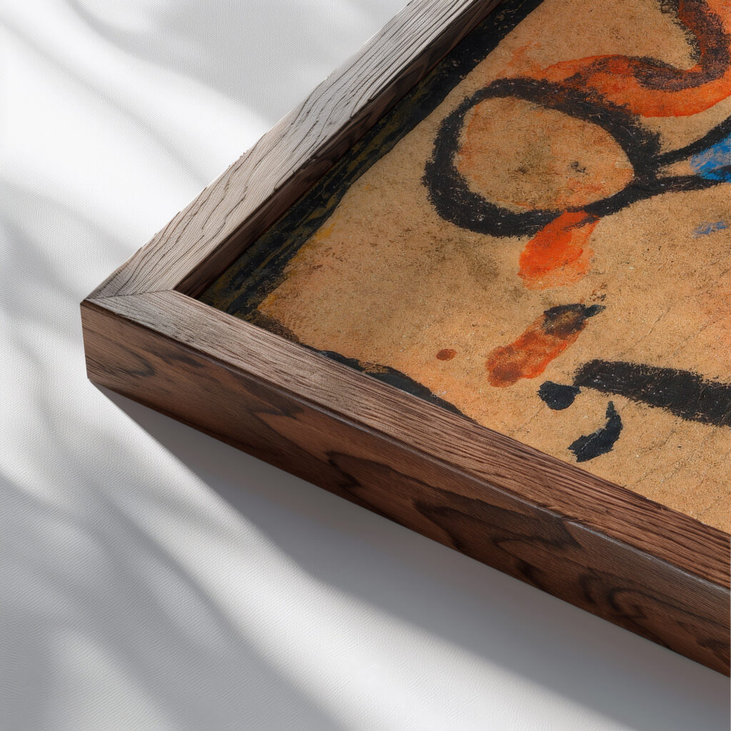 Madchen mit rotem Rock 1918 Egon Schiele close up dark wood mockup