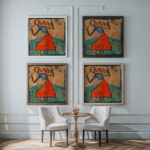 Madchen mit rotem Rock 1918 Egon Schiele framed posters mockup