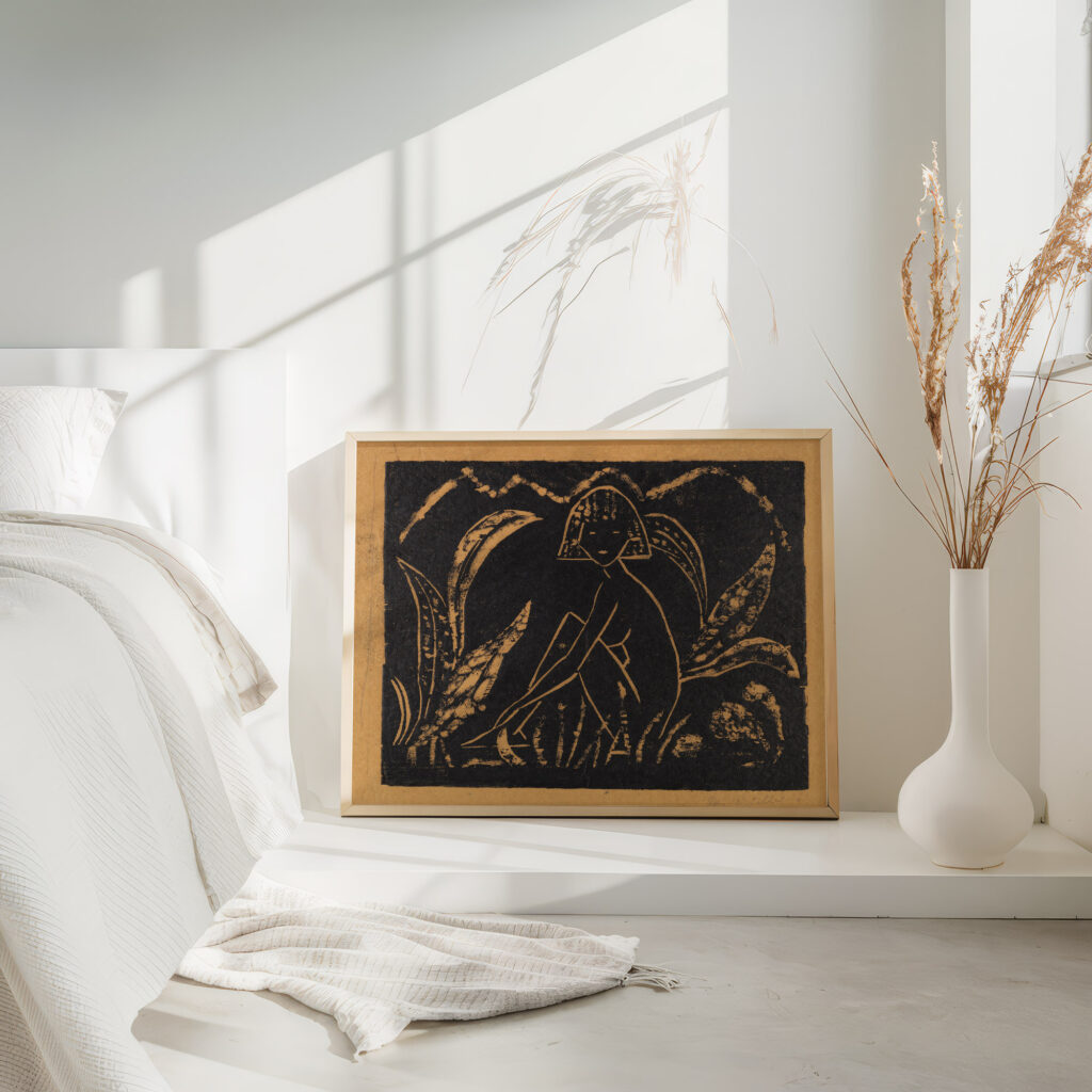 Madchen zwischen Blattpflanze 1912 Otto Mueller 4 mockup