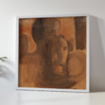 Madchenkopf vor dunkler Figurensilhouette 1936 Oskar Schlemmer 5 mockup