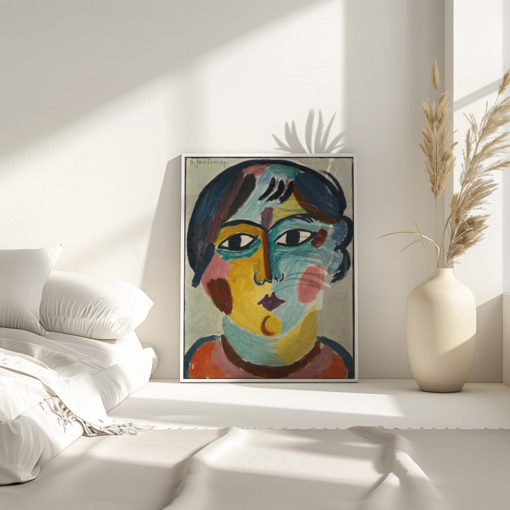 Madchenkopf – Die Asiatin Head of girl – The Asian 1916 Alexej von Jawlensky 4 mockup