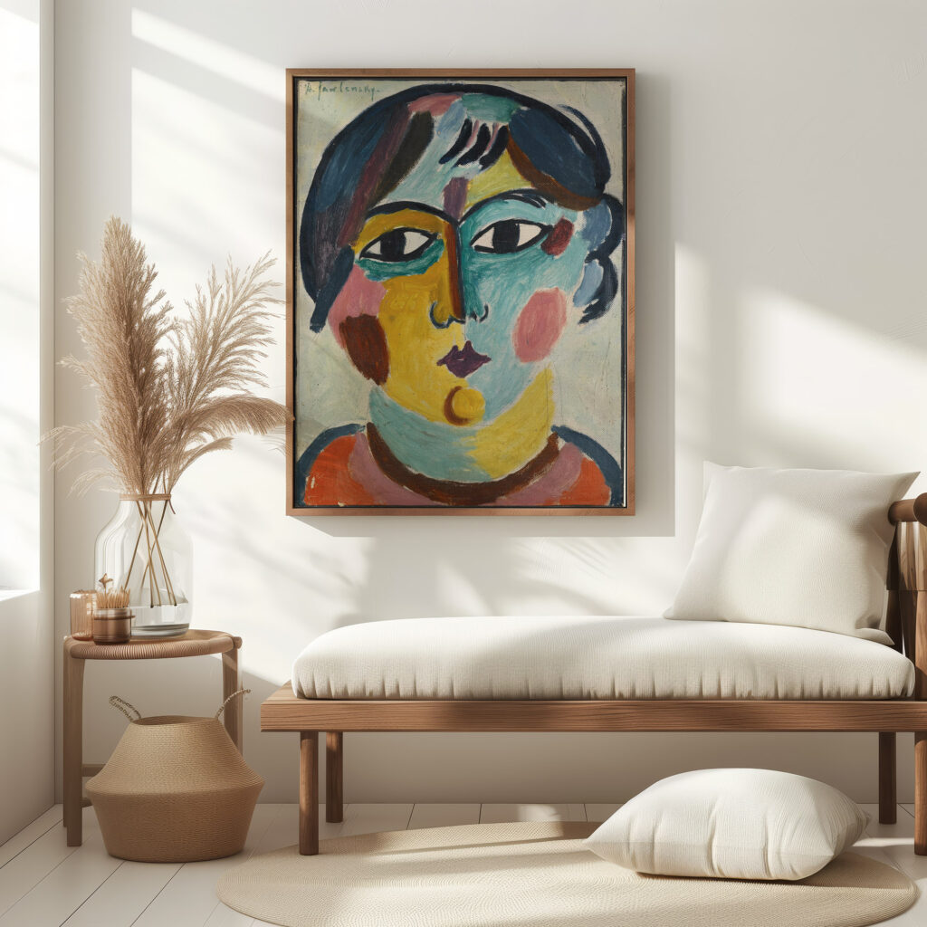 Madchenkopf – Die Asiatin Head of girl – The Asian 1916 Alexej von Jawlensky 5 mockup