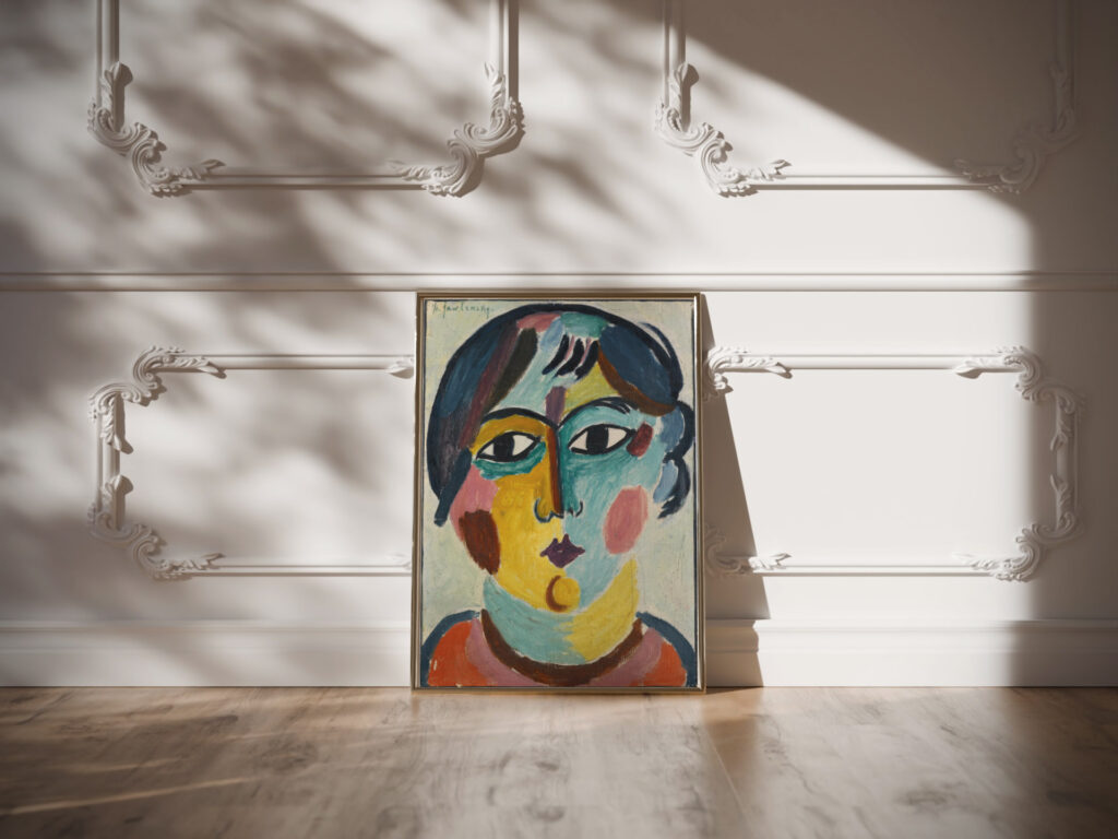 Madchenkopf – Die Asiatin Head of girl – The Asian 1916 Alexej von Jawlensky video mockup