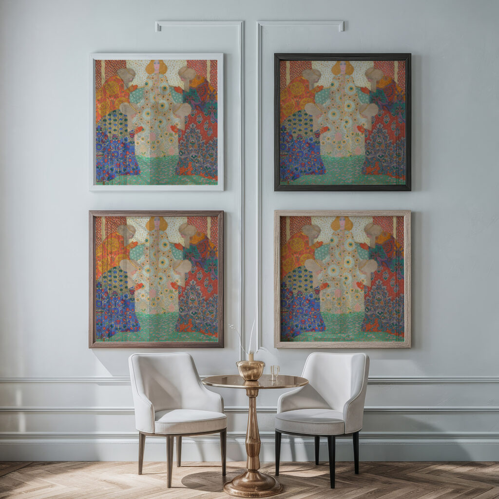 Madonna E Quattro Evangelisti 1922 Vittorio Zecchin framed posters mockup