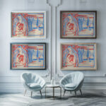 Madonna with child 1936 Mikulas Galanda framed posters mockup