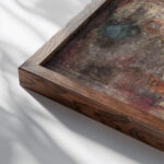 Magic Garden 1926 Paul Klee close up dark wood mockup