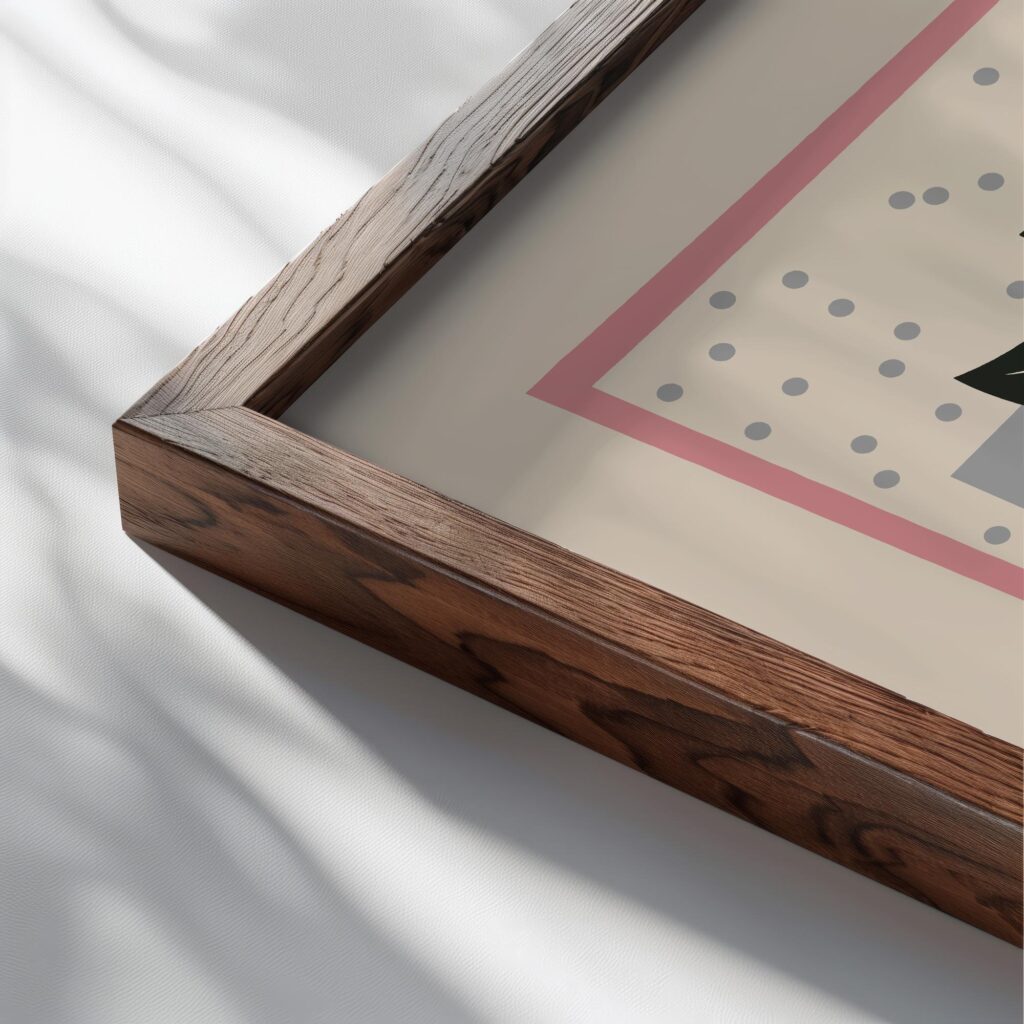 Magnolias close up dark wood mockup
