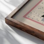 Magnolias close up dark wood mockup