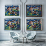 Maiental August Babberger framed posters mockup