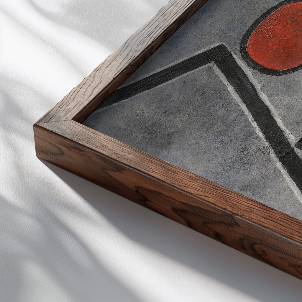 Maintenant et autrefois 1946 Francis Picabia close up dark wood mockup