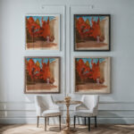 Maisema jossa nainen 1894 1895 Magnus Enckell framed posters mockup