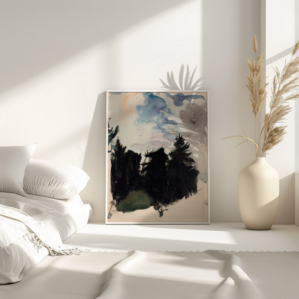 Maisema mustia kuusia 1894 1895 Magnus Enckell 4 mockup