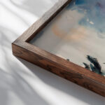 Maisema mustia kuusia 1894 1895 Magnus Enckell close up dark wood mockup