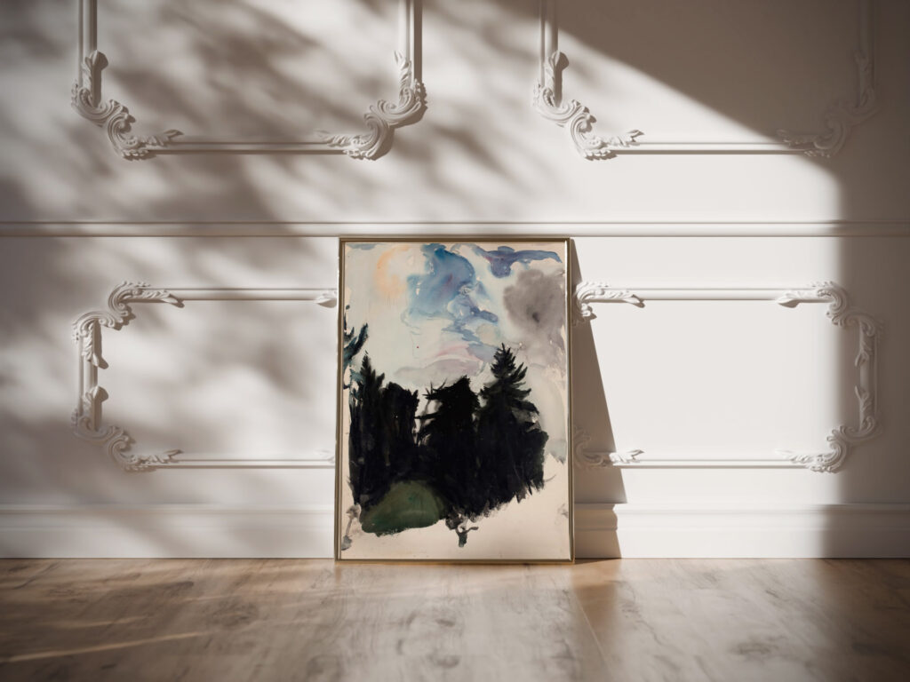 Maisema mustia kuusia 1894 1895 Magnus Enckell video mockup