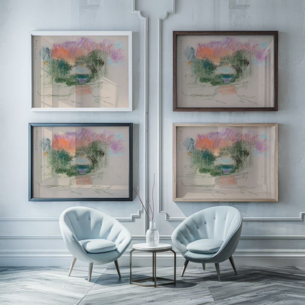 Maisema puita tie 1910 1912 Eero Jarnefelt framed posters mockup