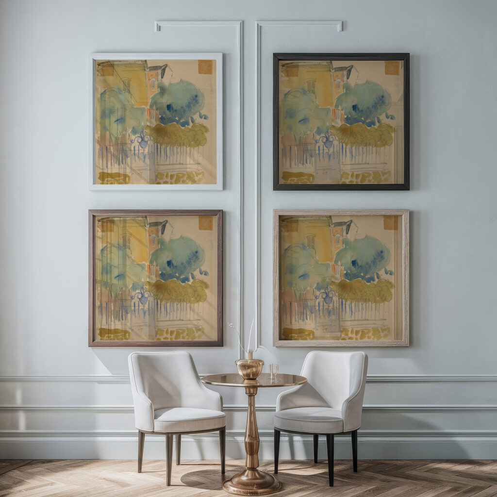 Maison de Campagne 1920 Jean Hippolyte Marchand framed posters mockup