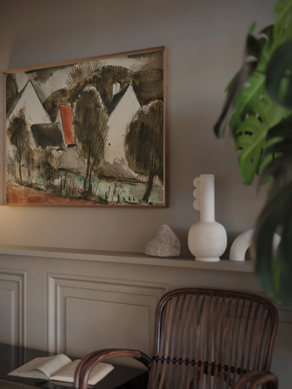 Maisons rurales en hiver 1928 Julio Gonzalez video mockup