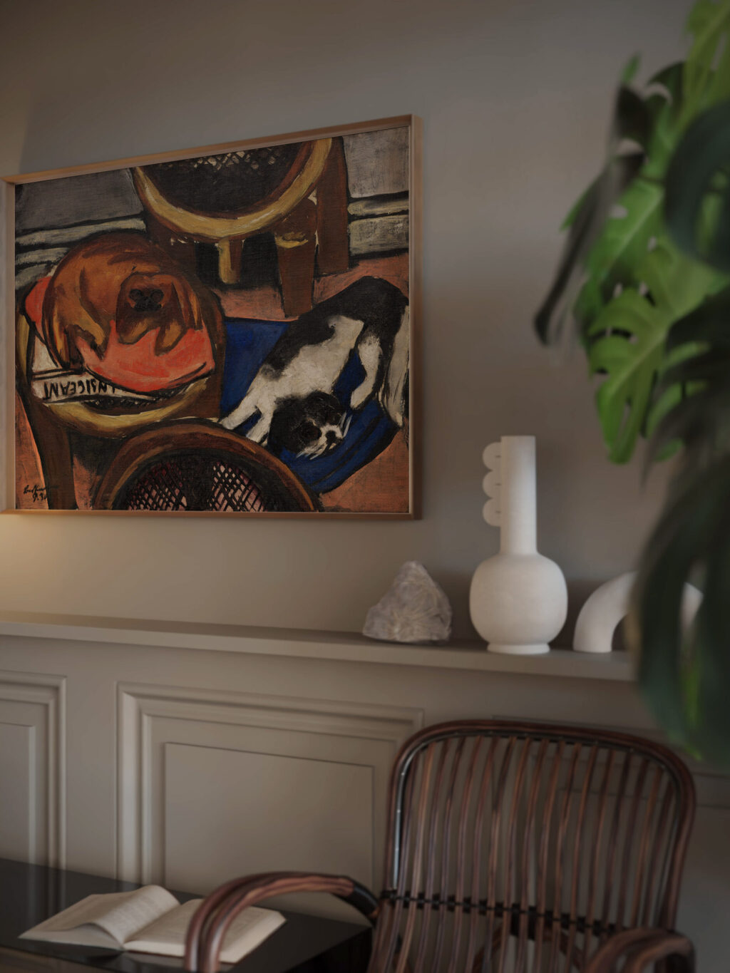 Majong und Chilly Hunde 1930 Max Beckmann video mockup