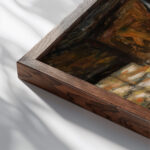 Mali pierroci 1930 Tadeusz Makowski close up dark wood mockup