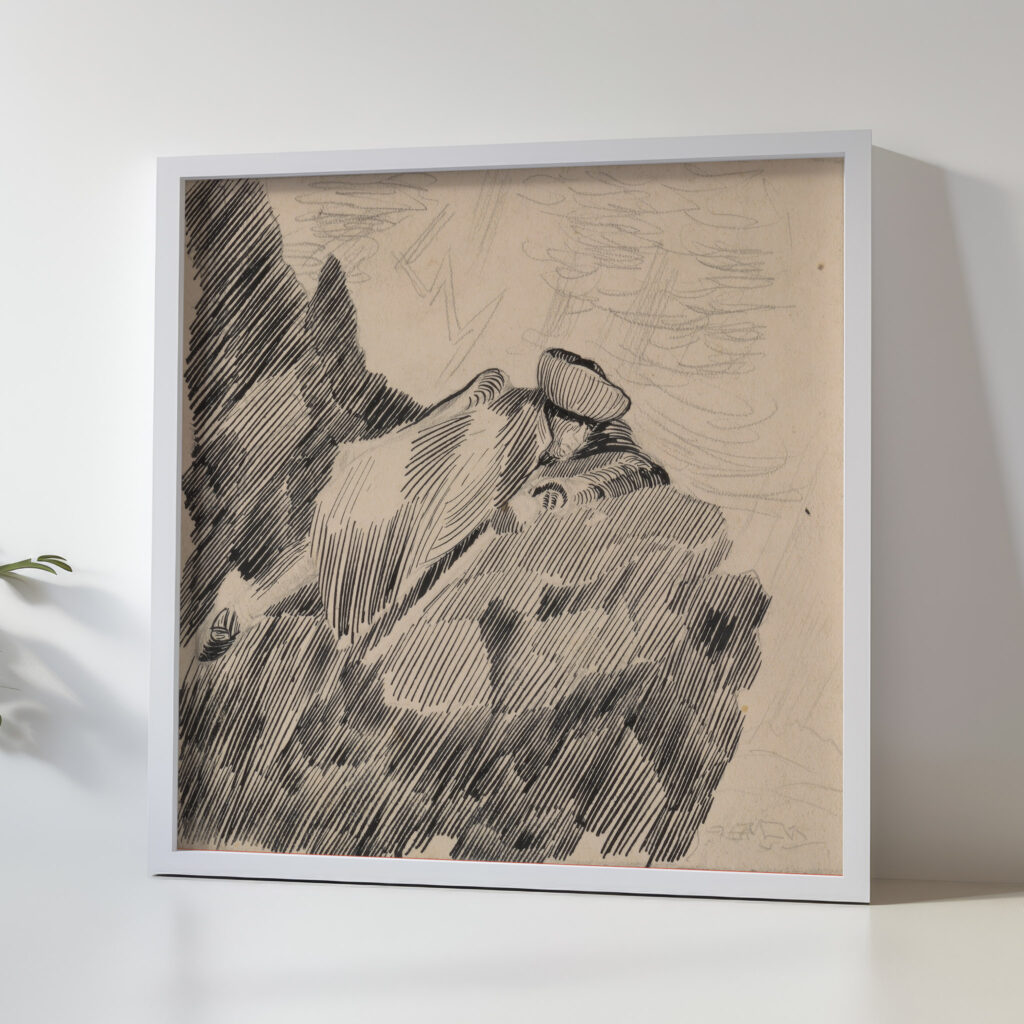 Man Reclining on a Rock 1925–1935 Arnold Peter Weisz Kubincan 5 mockup