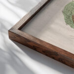 Man Struggling with an Ox c. 1747 Giovanni Francesco Costa close up dark wood mockup