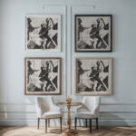 Man en paard 1921 Reijer Stolk framed posters mockup