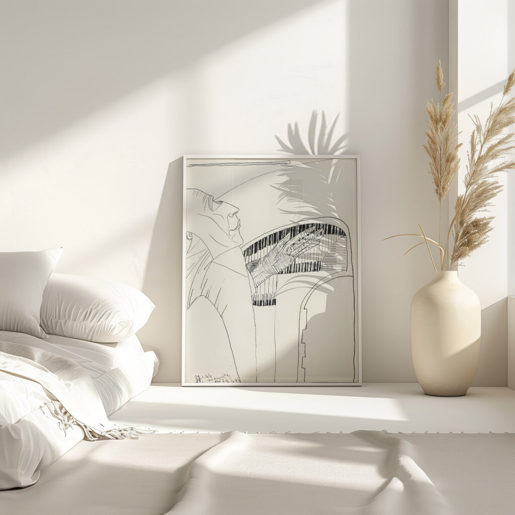 Man in profiel naar rechts met de linkerhand opgeheven 1944 01 22 Samuel Jessurun de Mesquita 4 mockup