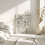 Man met een hoge hoed in een weiland 1943 12 16 Samuel Jessurun de Mesquita 4 mockup