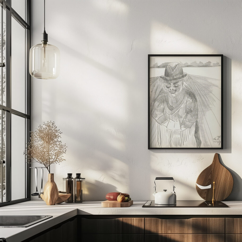 Man met een hoge hoed in een weiland 1943 12 16 Samuel Jessurun de Mesquita 6 mockup