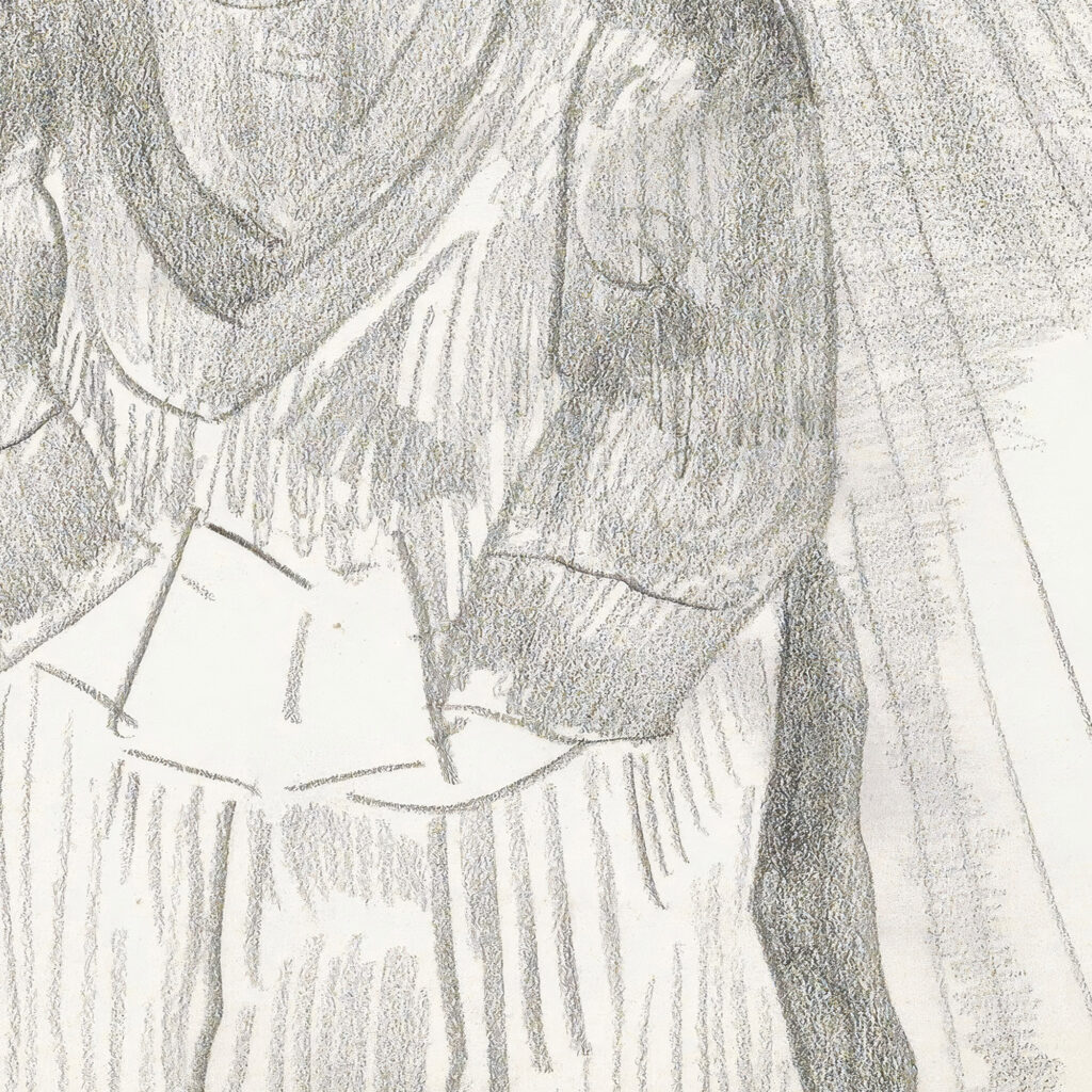 Man met een hoge hoed in een weiland 1943 12 16 Samuel Jessurun de Mesquita 8 mockup