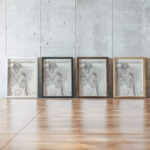 Man met een hoge hoed in een weiland 1943 12 16 Samuel Jessurun de Mesquita framed posters mockup