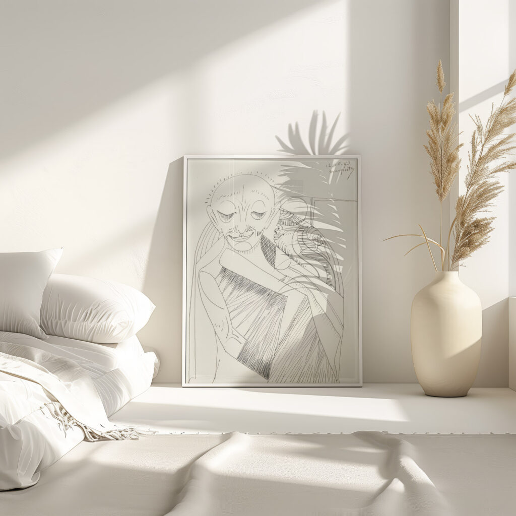 Man met gesloten ogen 1943 10 12 Samuel Jessurun de Mesquita 4 mockup